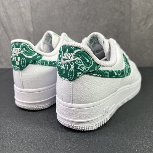 Nike Air Force 1 '07 ESS Green Paisley White Size 10 Womens Sneakers - Picture 3 of 11